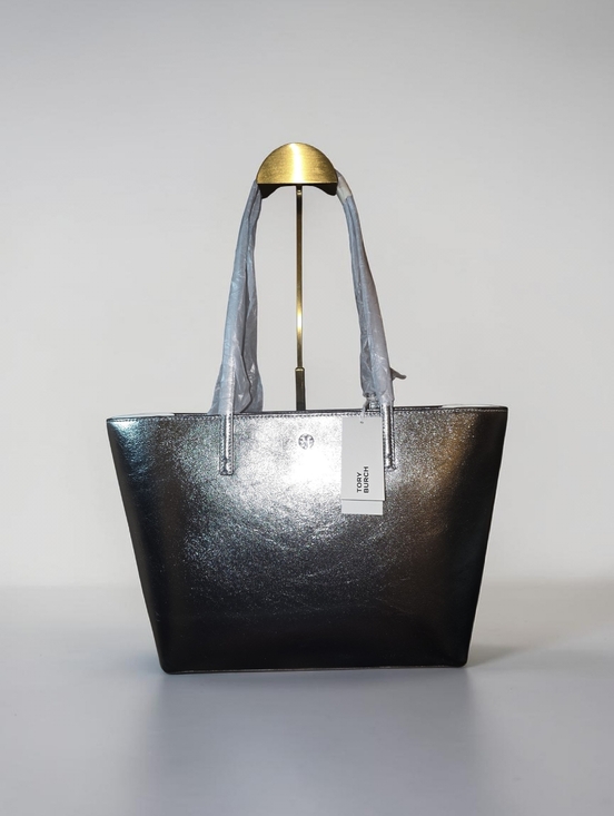Tory Burch Handbags - Nwt Tory Burch Metallic Gunmetal Tote